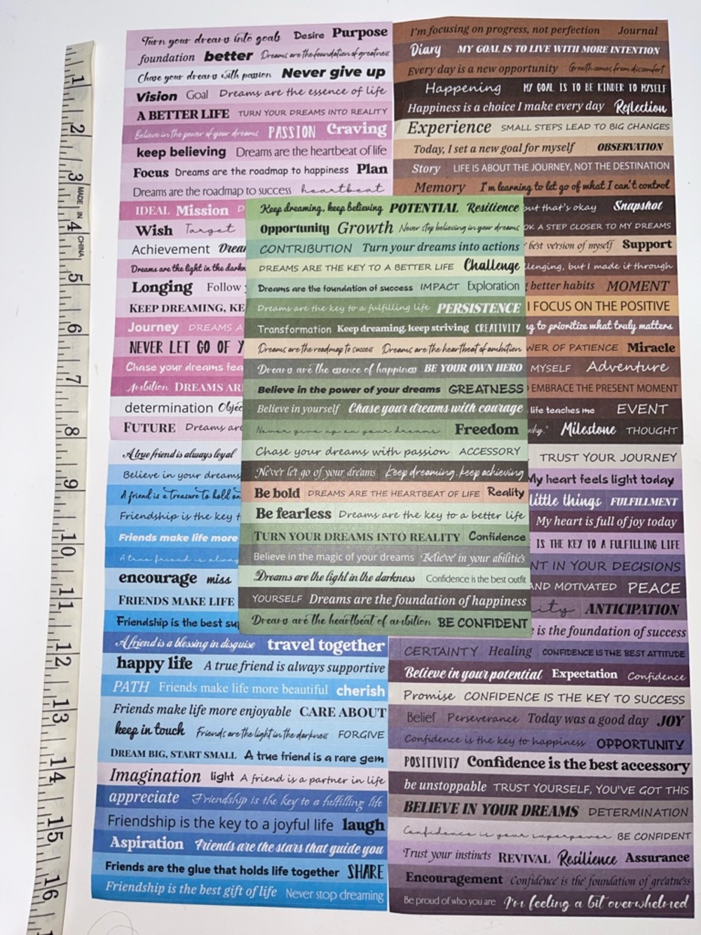 5/$25 Inspirational Word Stickers- For journals, vision boards, and planners